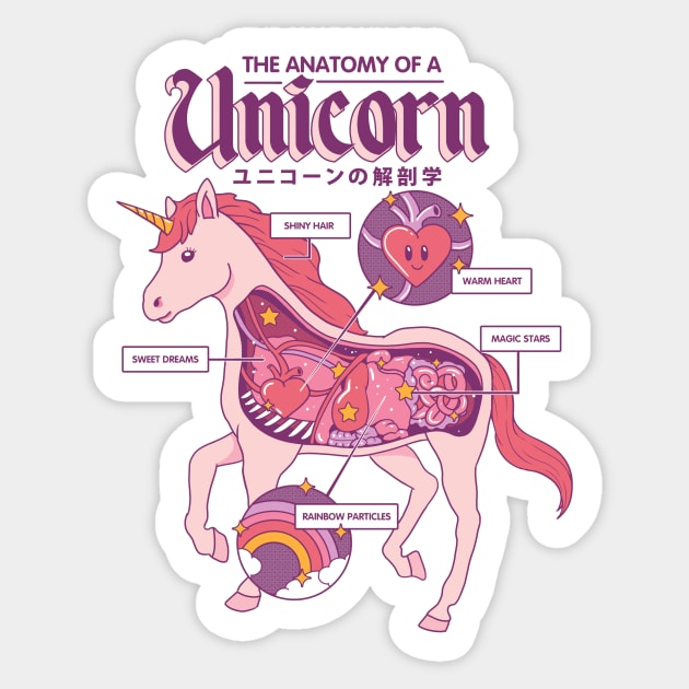 The Anatomy of a Unicorn Sticker by thiagocorrea